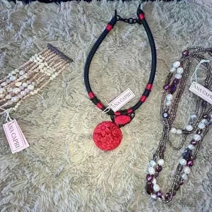 Ana capri Jewelry Two Necklaces One Bracelet See Pictures New(276)